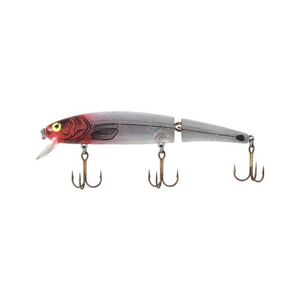 Bomber Jointed Long A Fishing Lure - Silver Flash/Red Head/White - 4 1/2 in