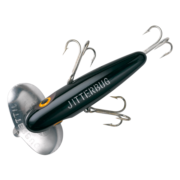 Arbogast Jitterbug Fishing Lure - Black - 4 1/2 in