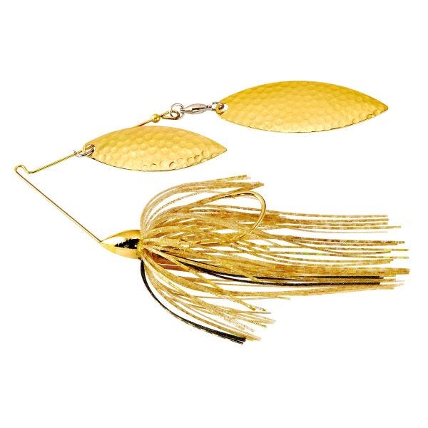 War Eagle Gold Frame Hammered Double Willow Spinnerbait Gold Shiner 1/2 oz