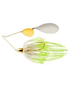 War Eagle Gold Frame Tandem Indiana Spinnerbait Hot Blue Herring 1/2 oz