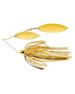 War Eagle Gold Frame Hammered Double Willow Spinnerbait Gold Shiner 1/2 oz