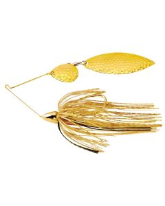 War Eagle Gold Frame Hammered Tandem Willow Spinnerbait Gold Shiner 3/8 oz