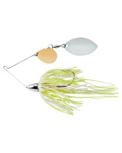 War Eagle Nickel Frame Finesse Colorado / Turtleback Spinnerbait  Hot White Chartreuse 5/16 oz