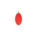 Oval Weighted 2.5" Snap On Red 2