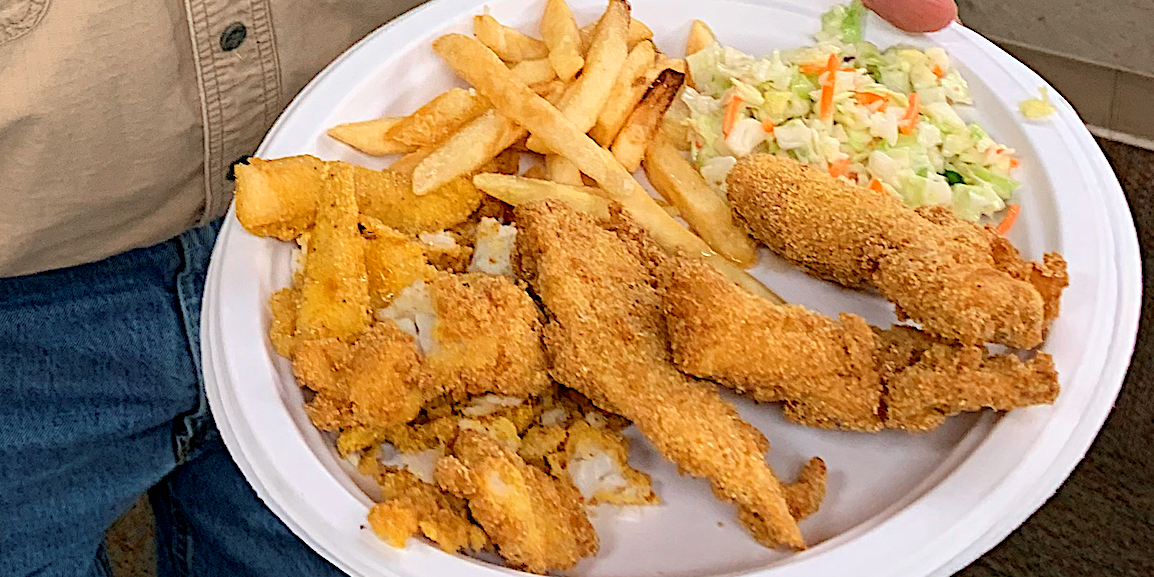 plate of fried crappie