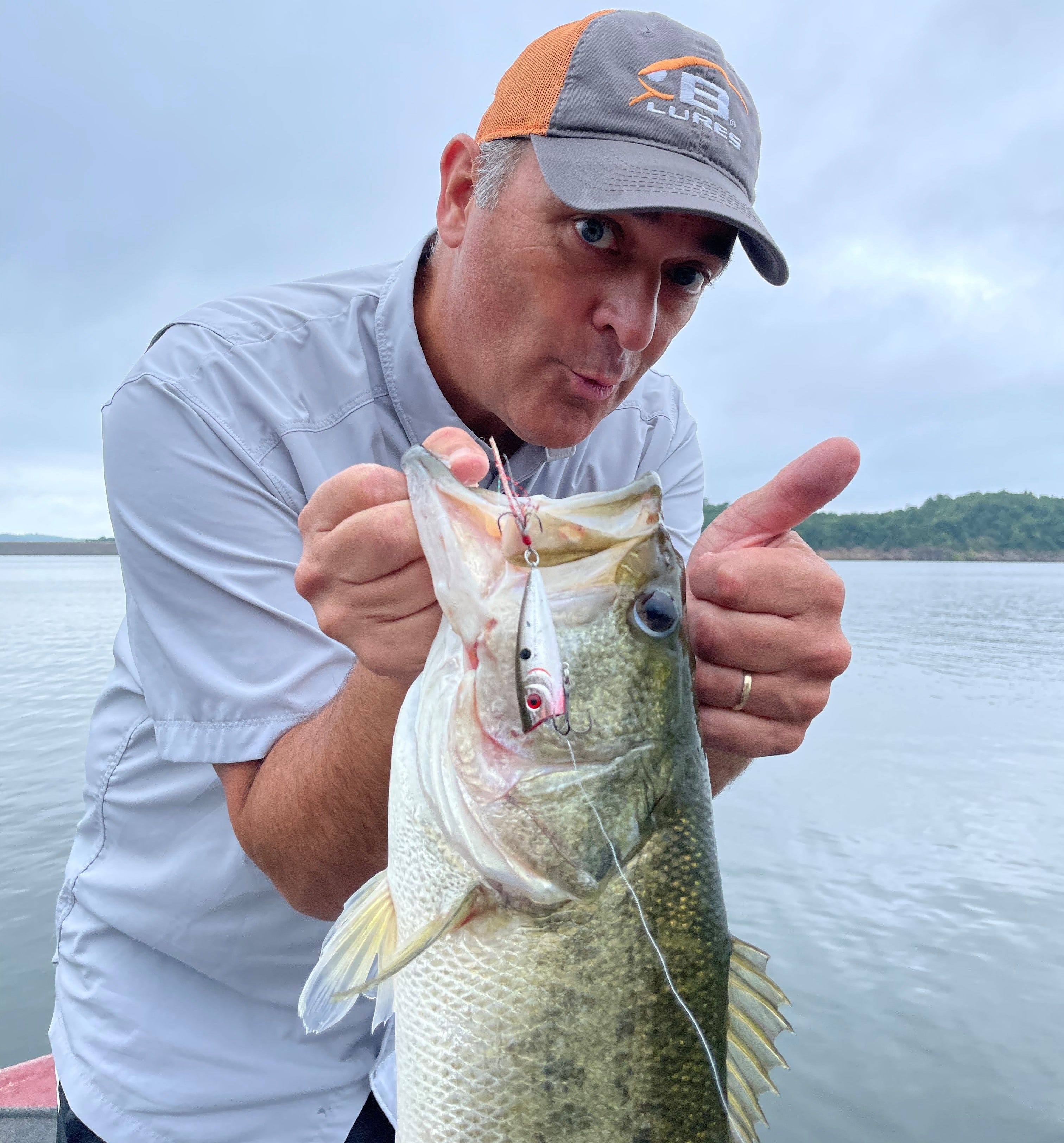 largemouth bass on topwater popper