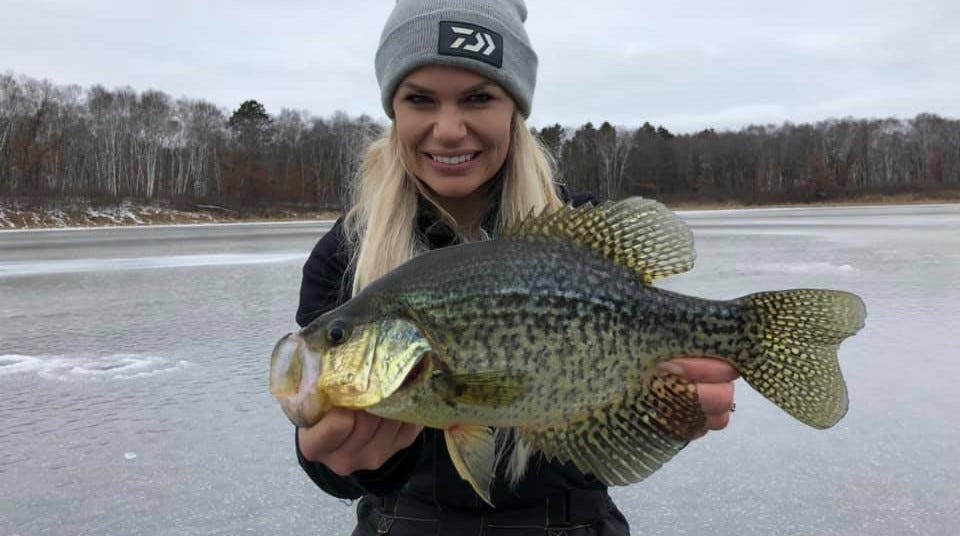 Nicole Stone with Ice Crappie