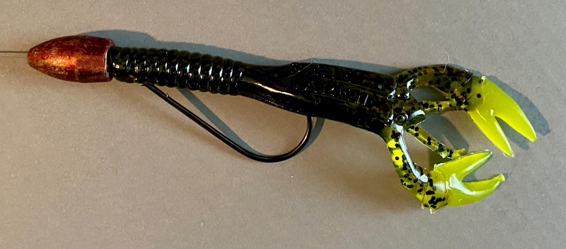 Texas rig Gene Larew Salt Craw