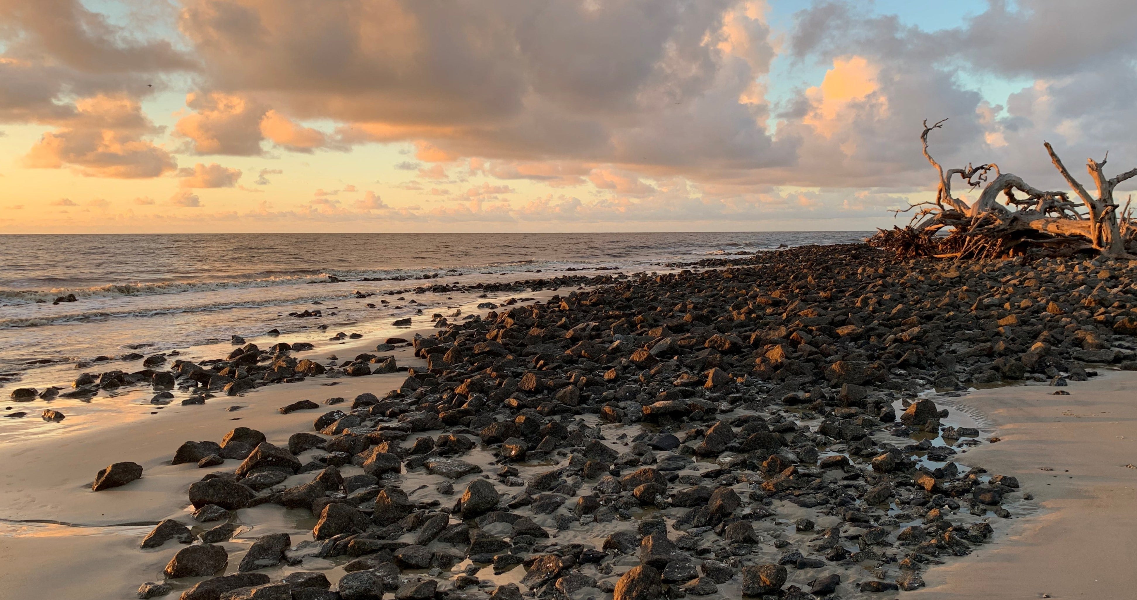 surf zone at sunrise