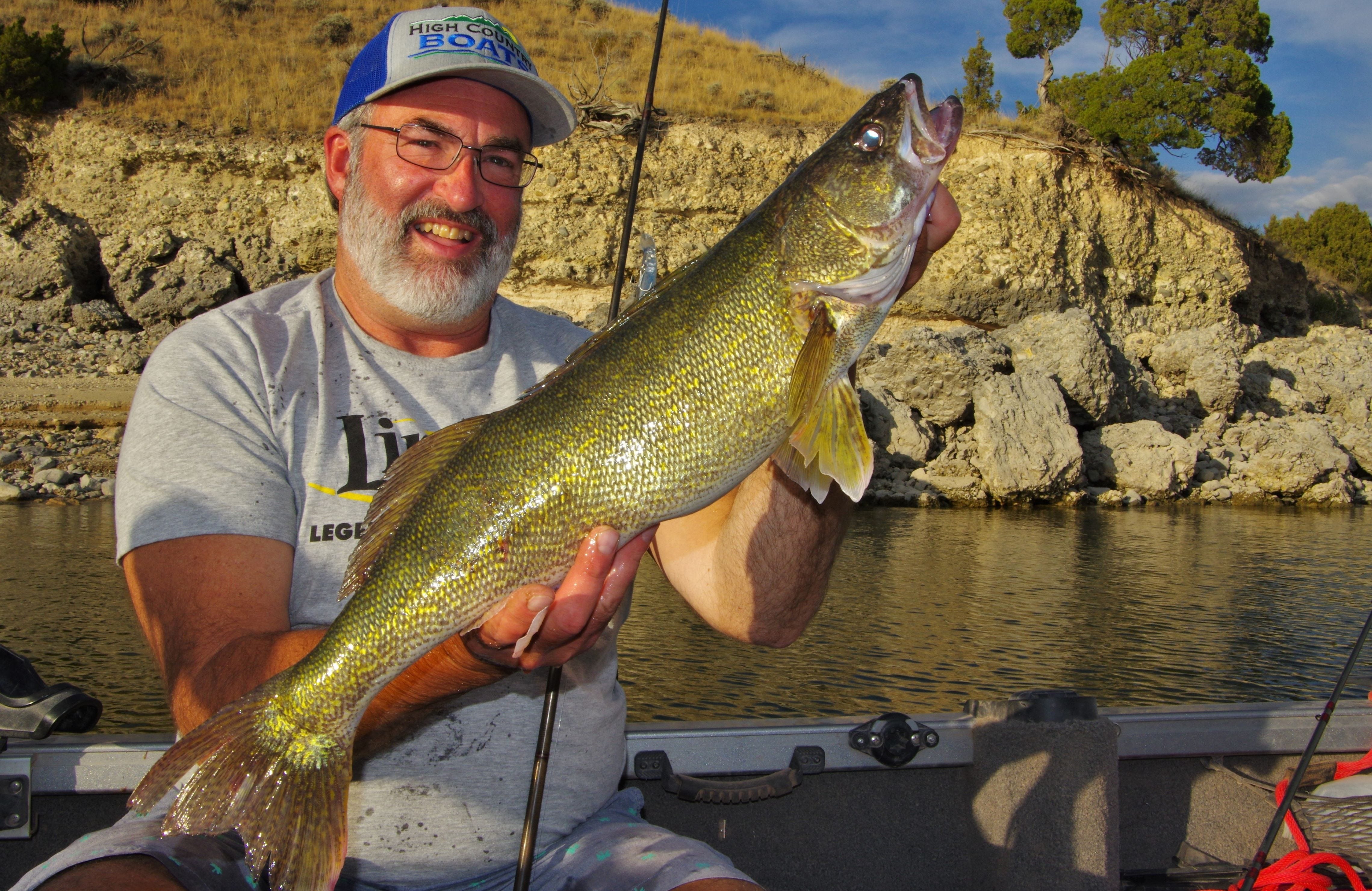 walleye catch from drawn down reservoir