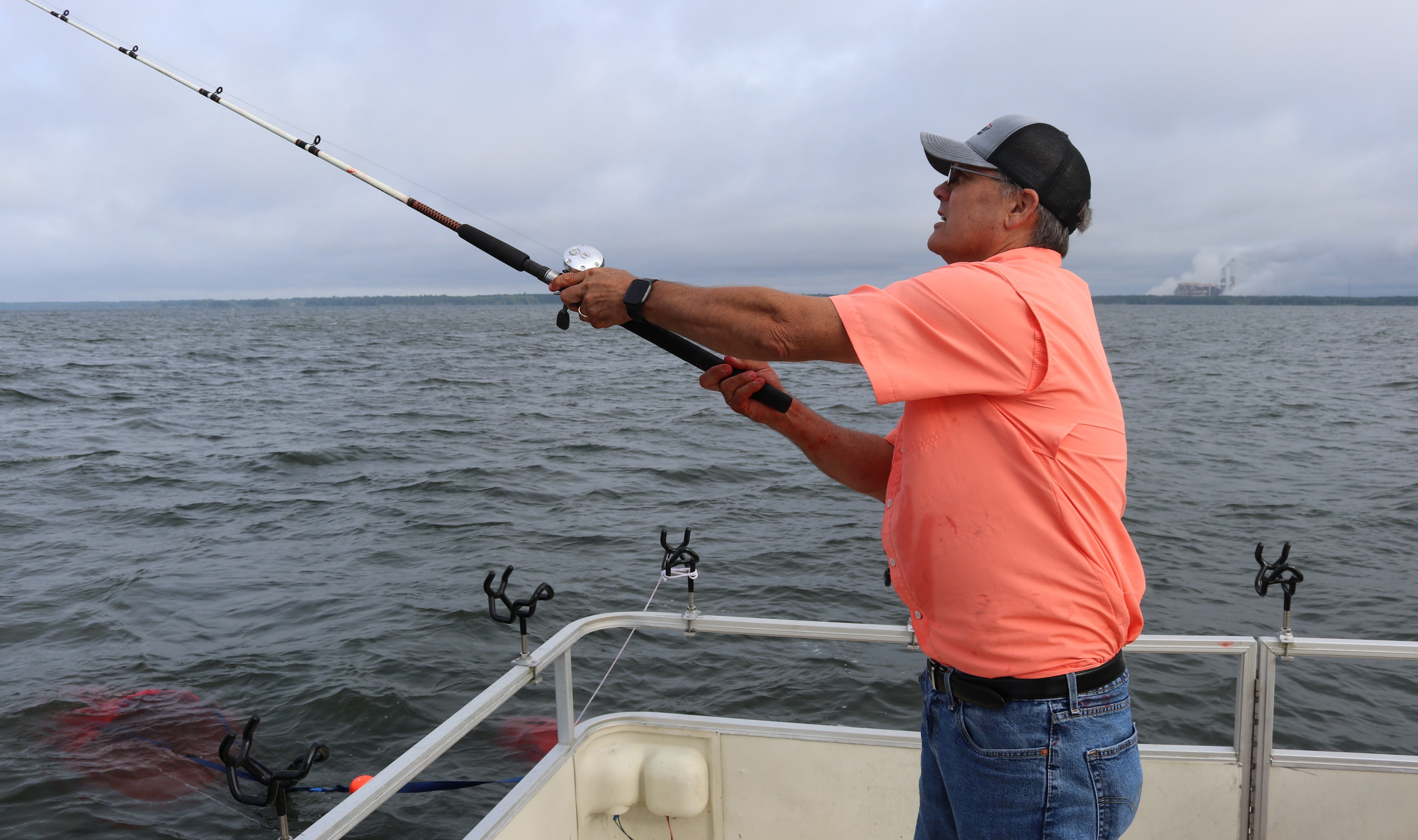 Casting a catfish rig