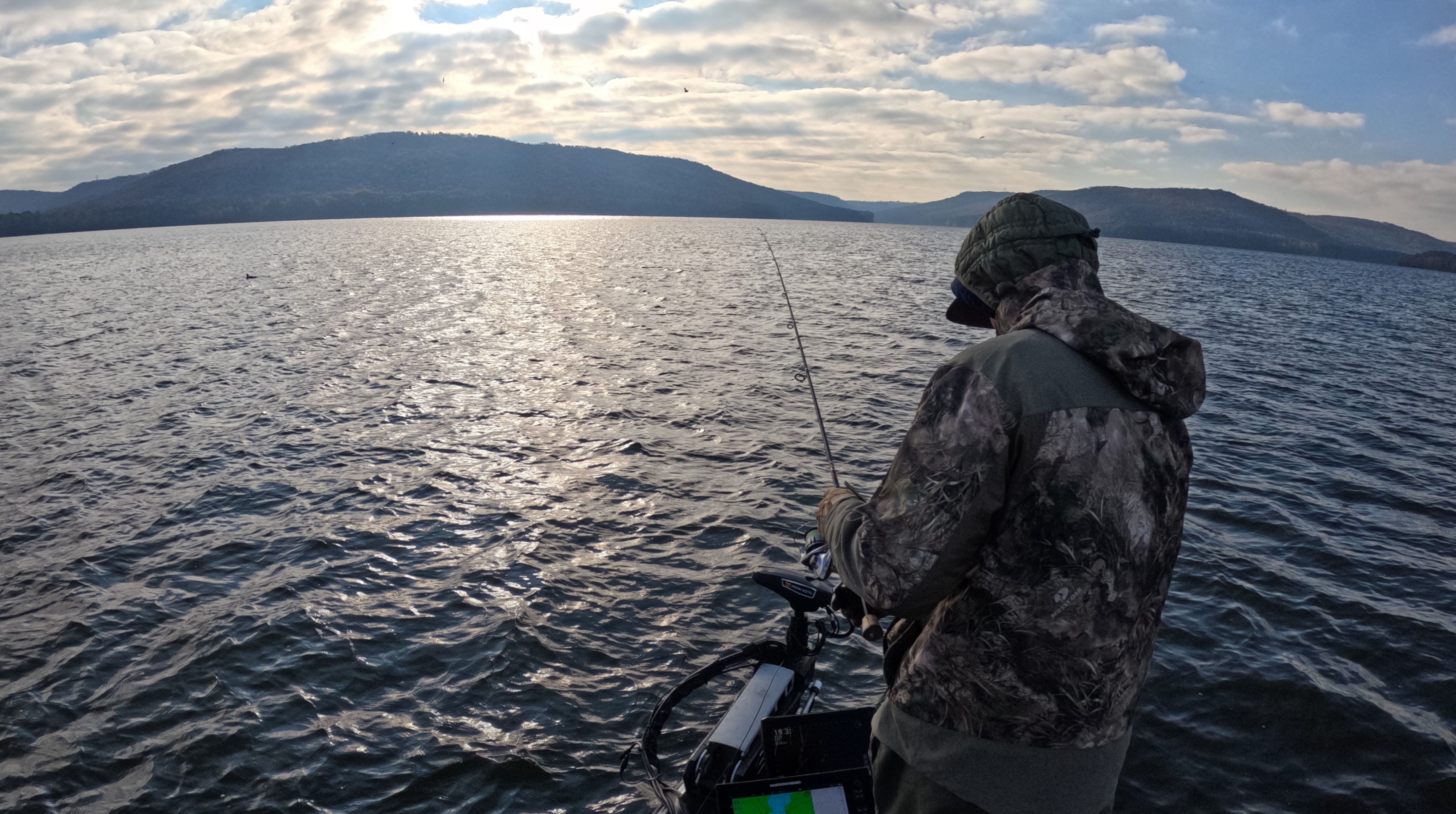 bass fishing with live sonar