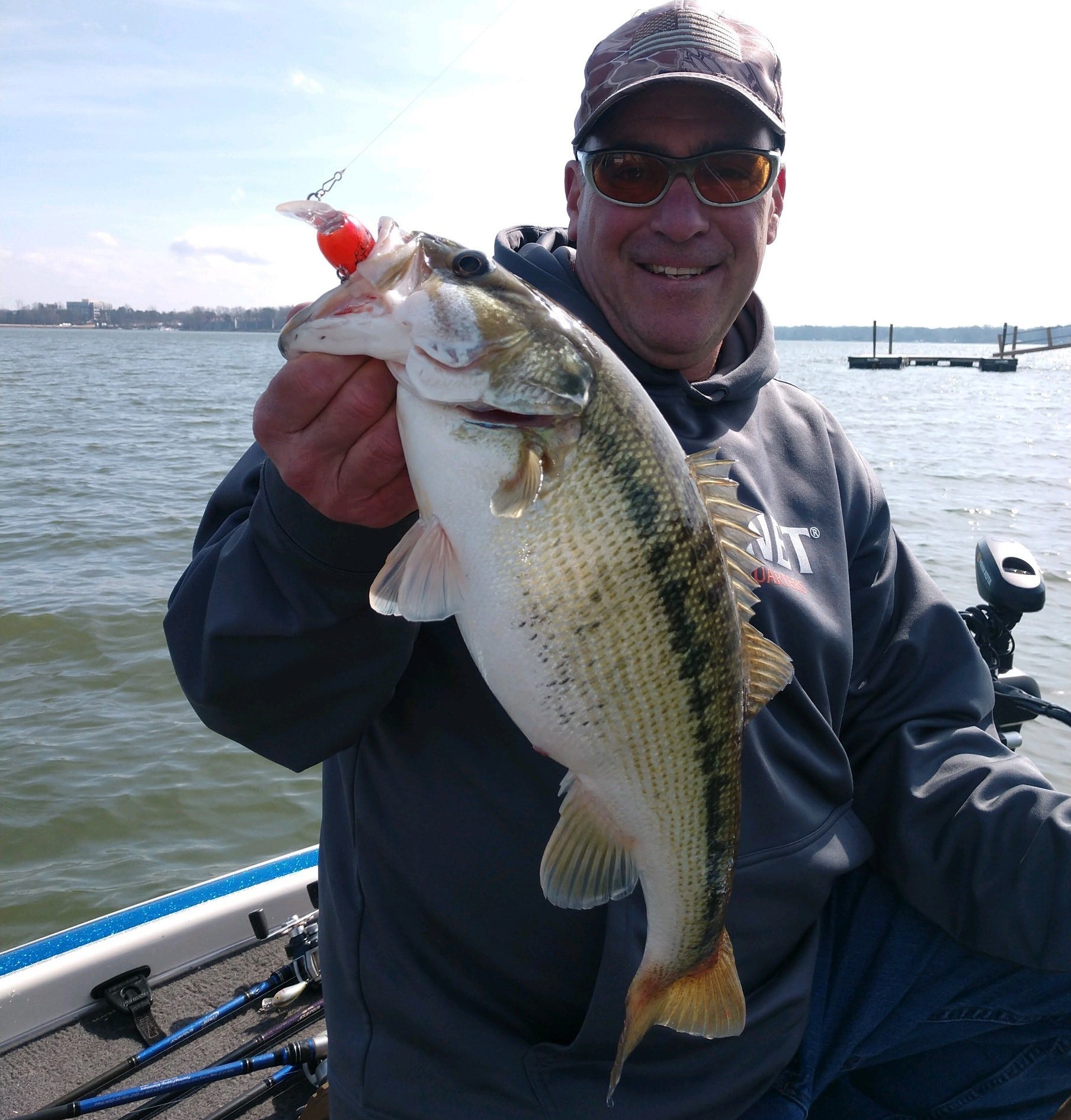 Frank Scalish with crankbait bass