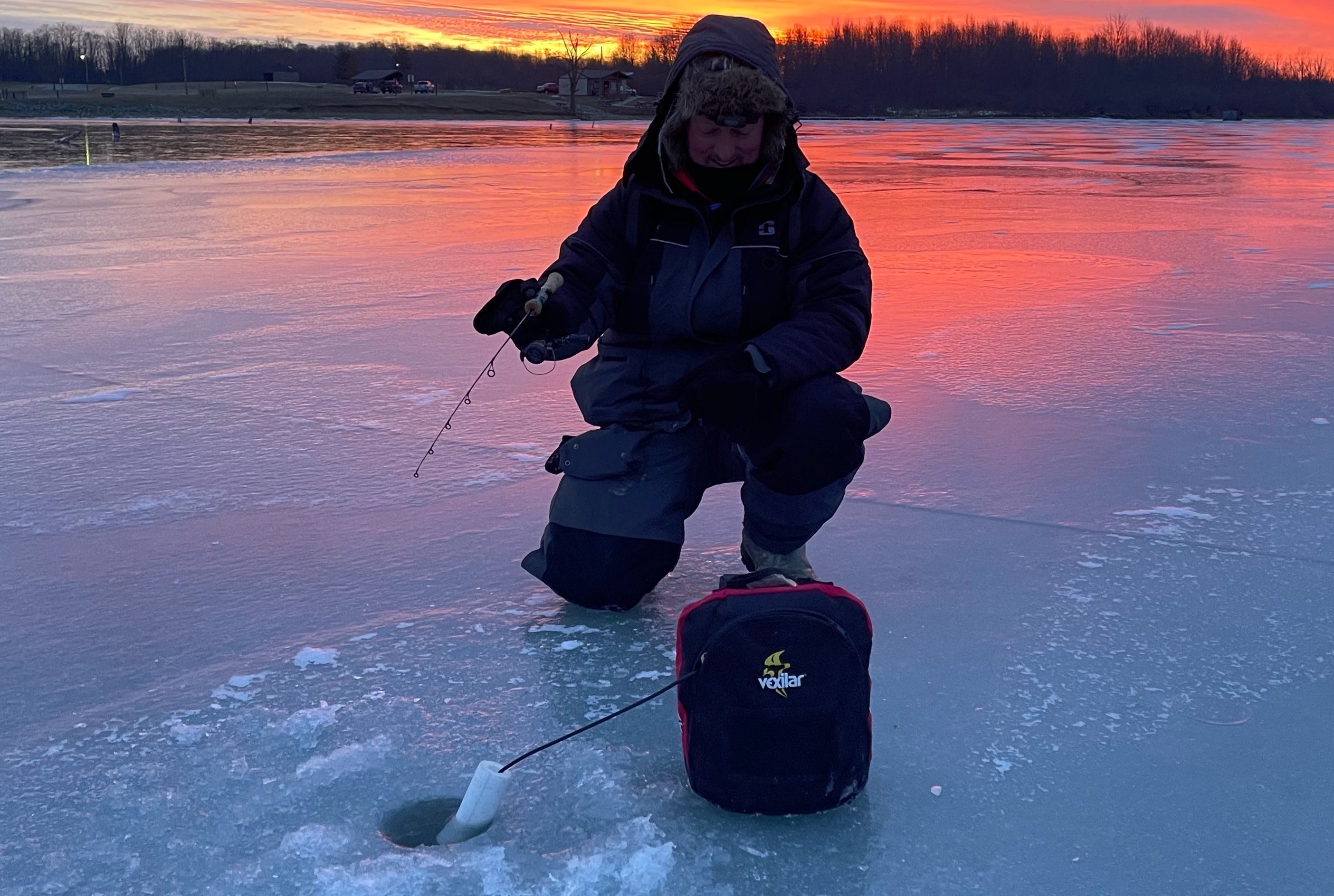 Doug Sikora ice fishing