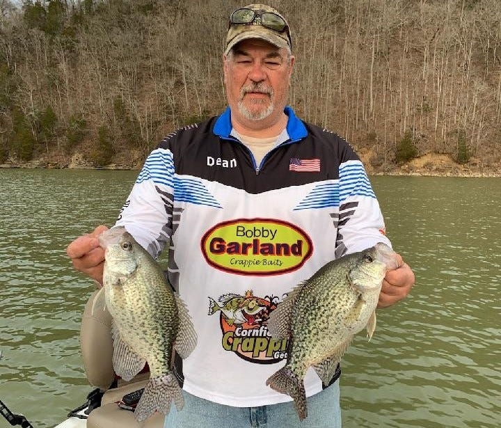 Dean McCoy with two crappie