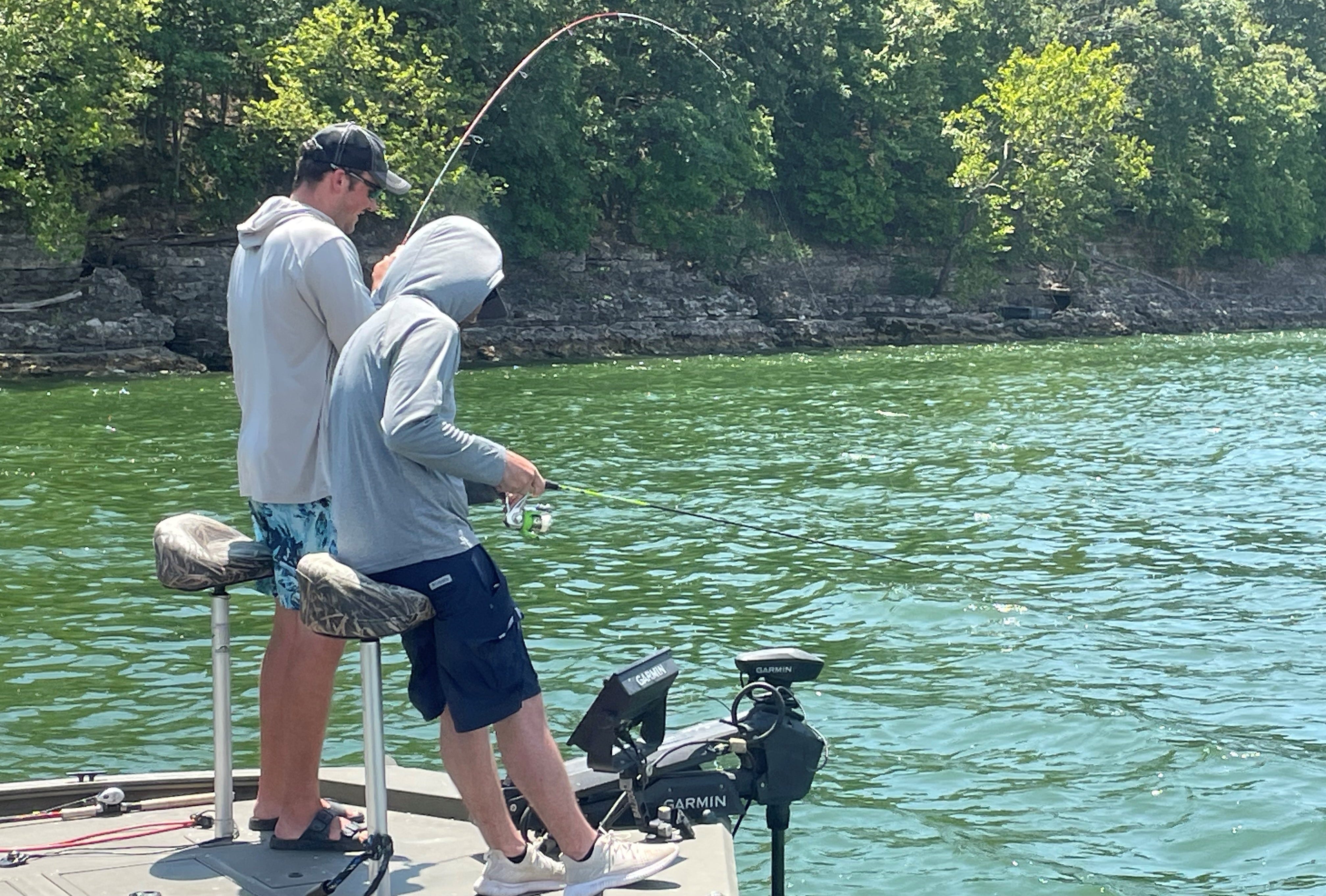 fighting a summer crappie