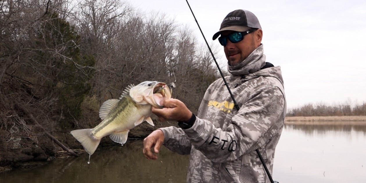 Jason Christie with spinnerbait bass