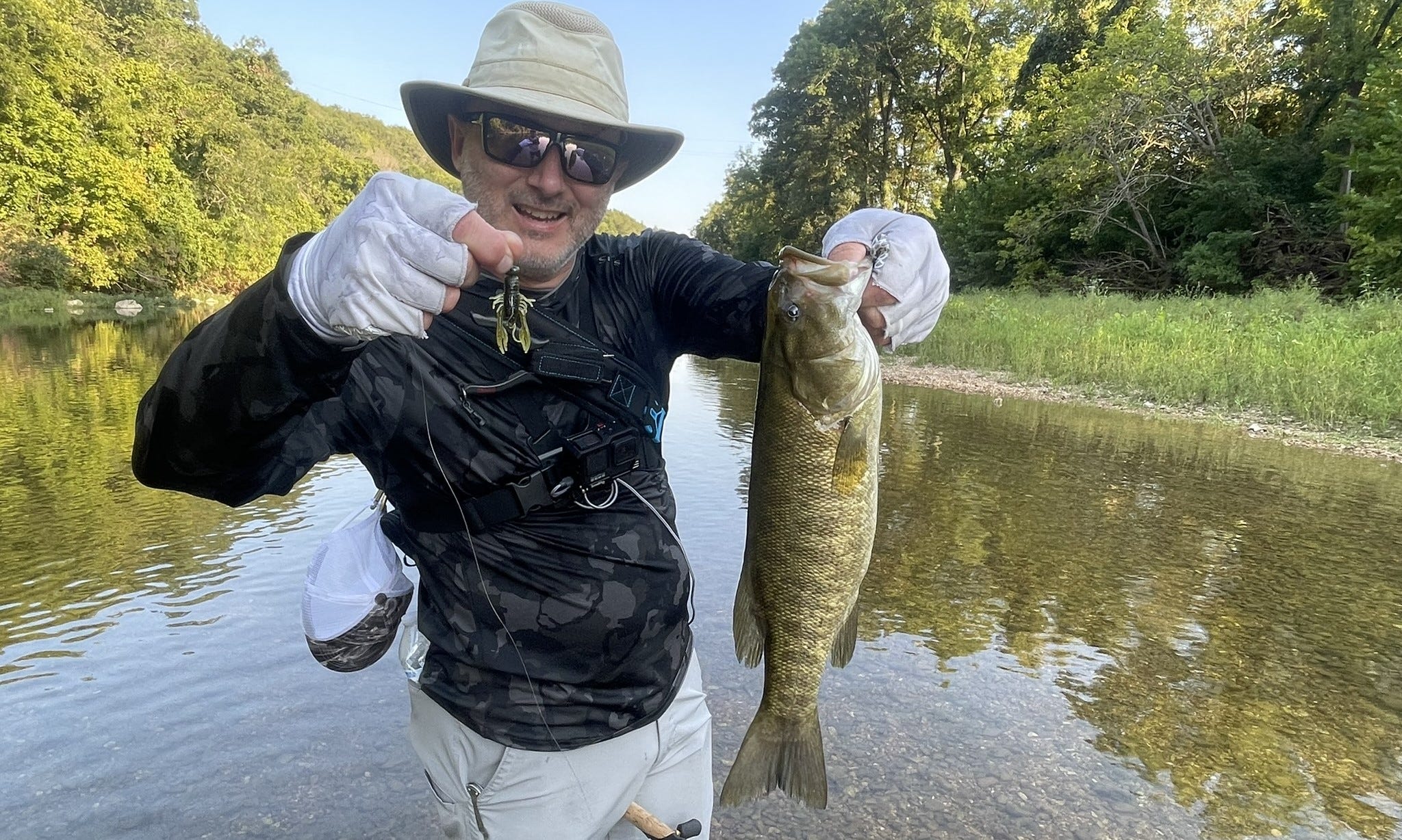 Creek smallmouth on Creek Craw
