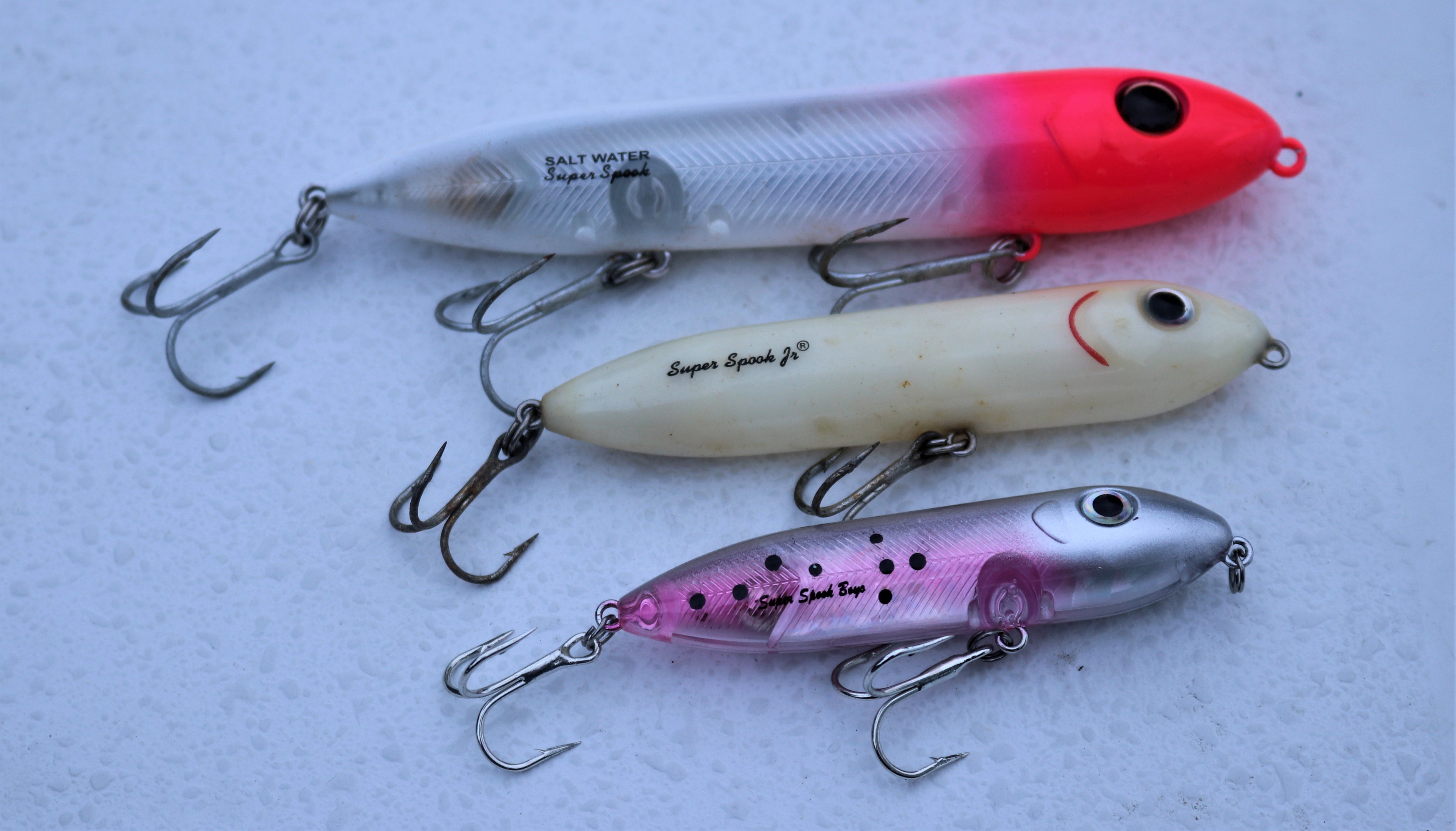 Heddon Spook sizes