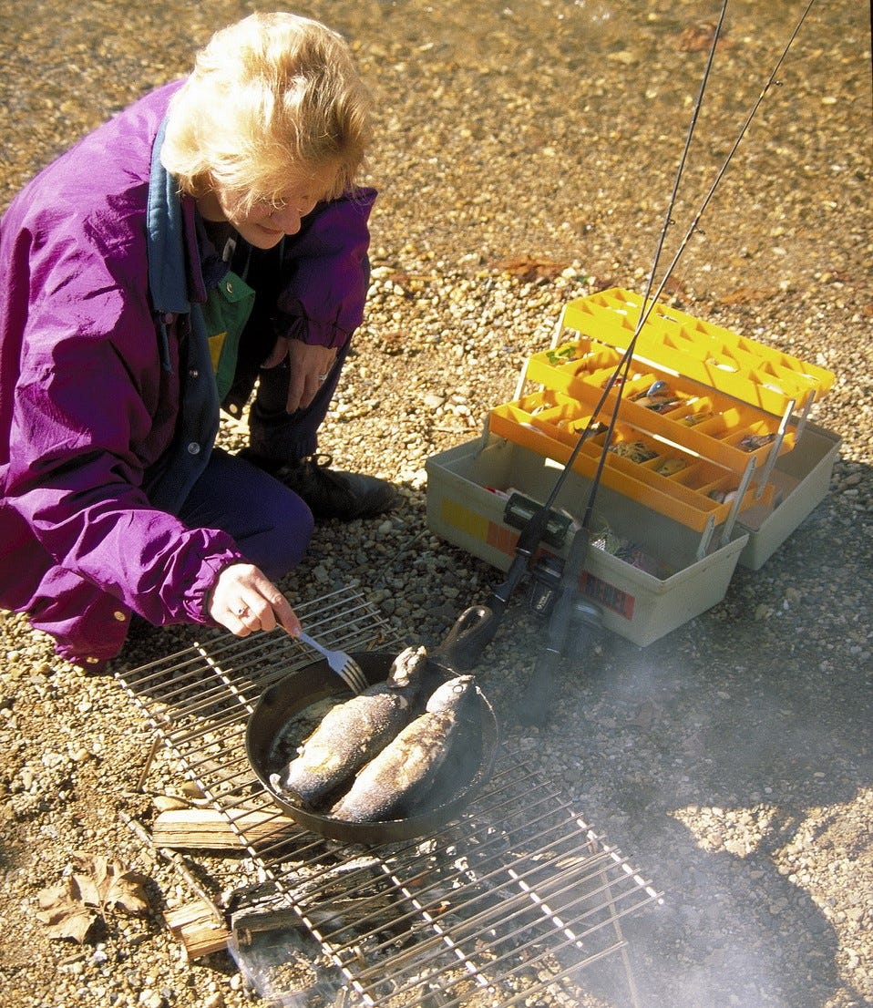 campfire fish cooking