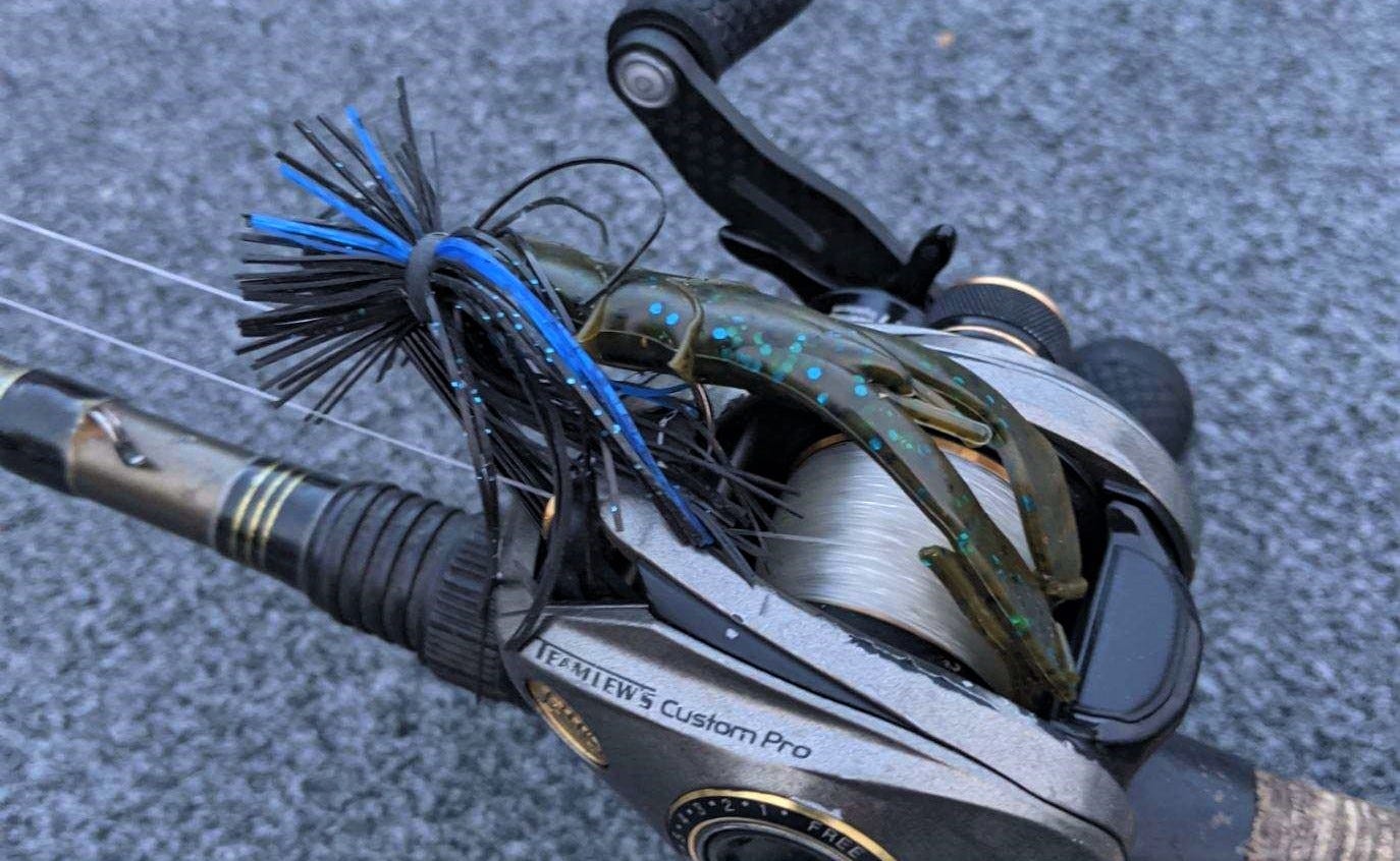 jig with crawfish trailer