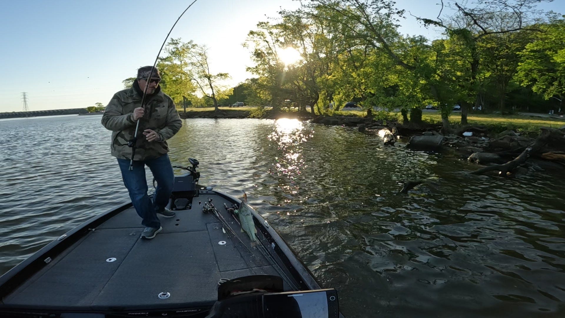 Landing crankbait bass