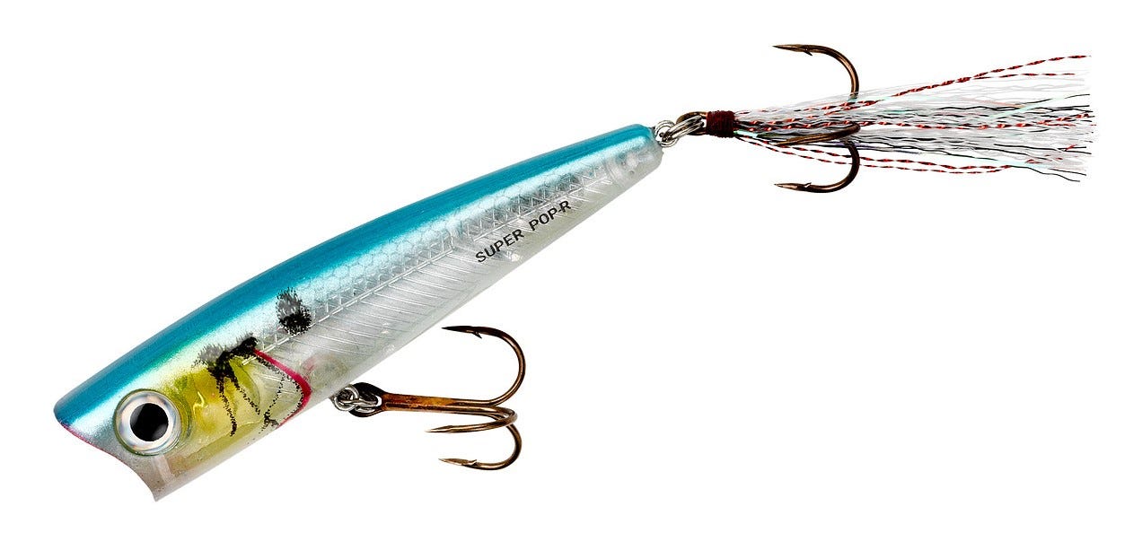 Rebel Teeny Pop-R Topwater Bait 2'', 1/8oz Fishing Lure Free Shipping  Within US