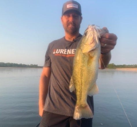 Chad Warner with swim jig bass