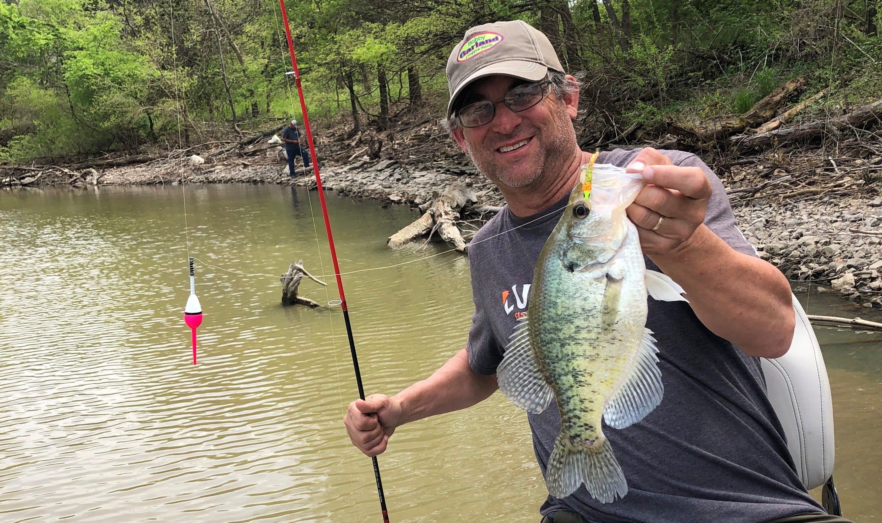 spring crappie on float rig