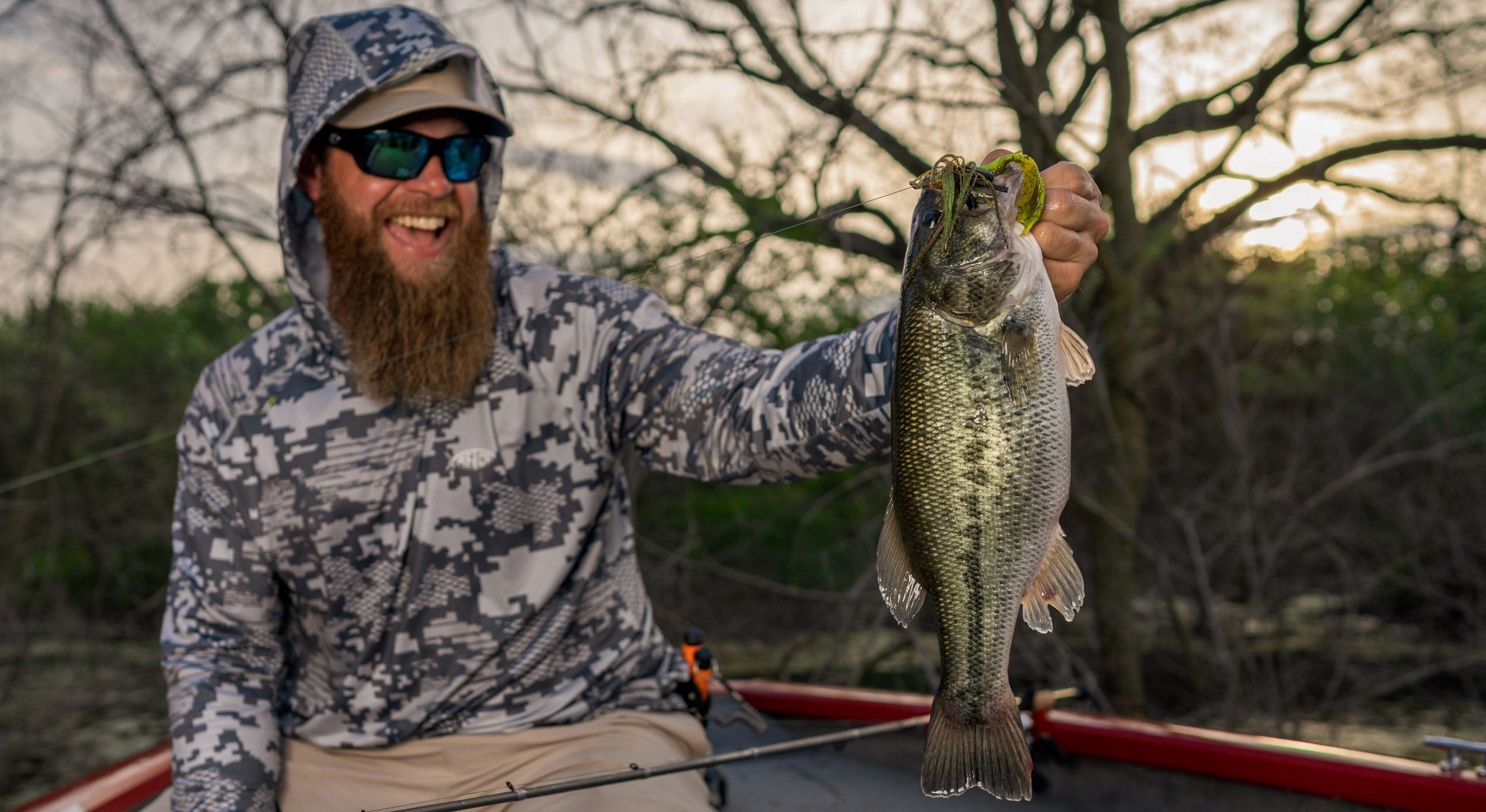 largemouth bass on bass jig