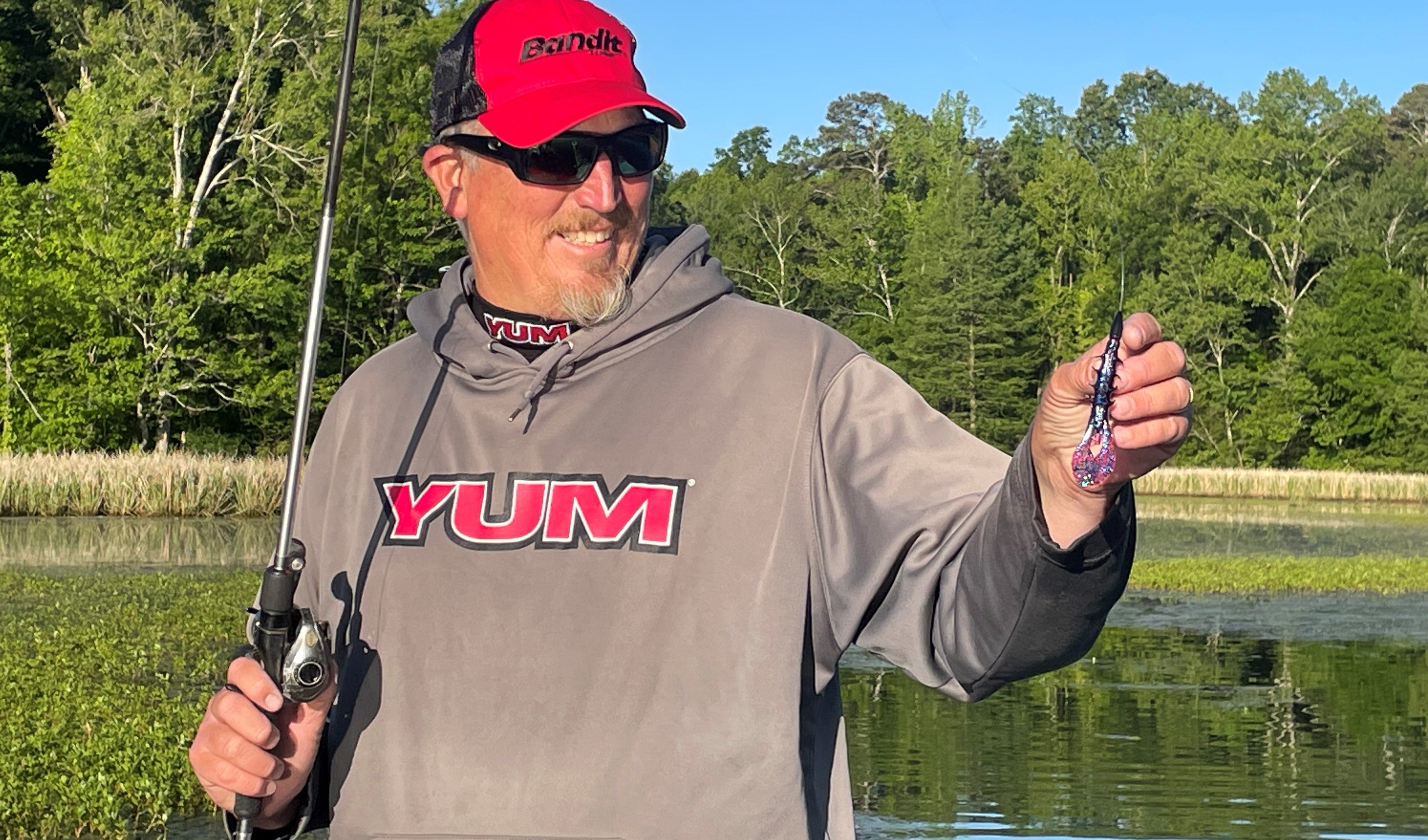 Guide Jimmy Mason with rigged Spine Craw