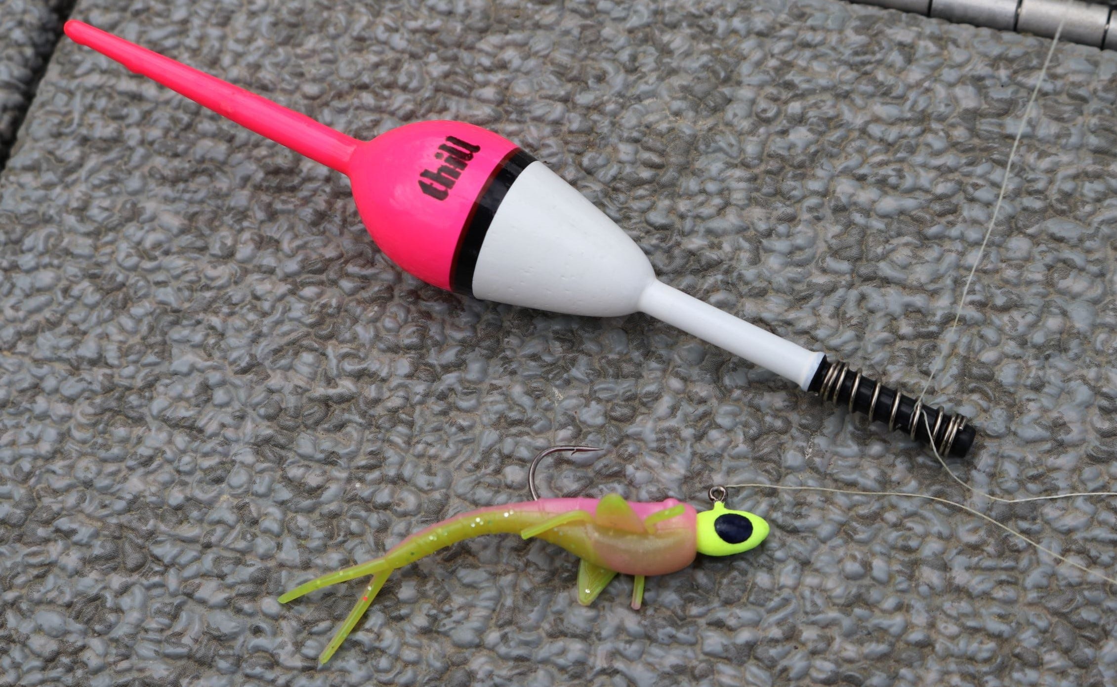 Mayfly crappie lure and float