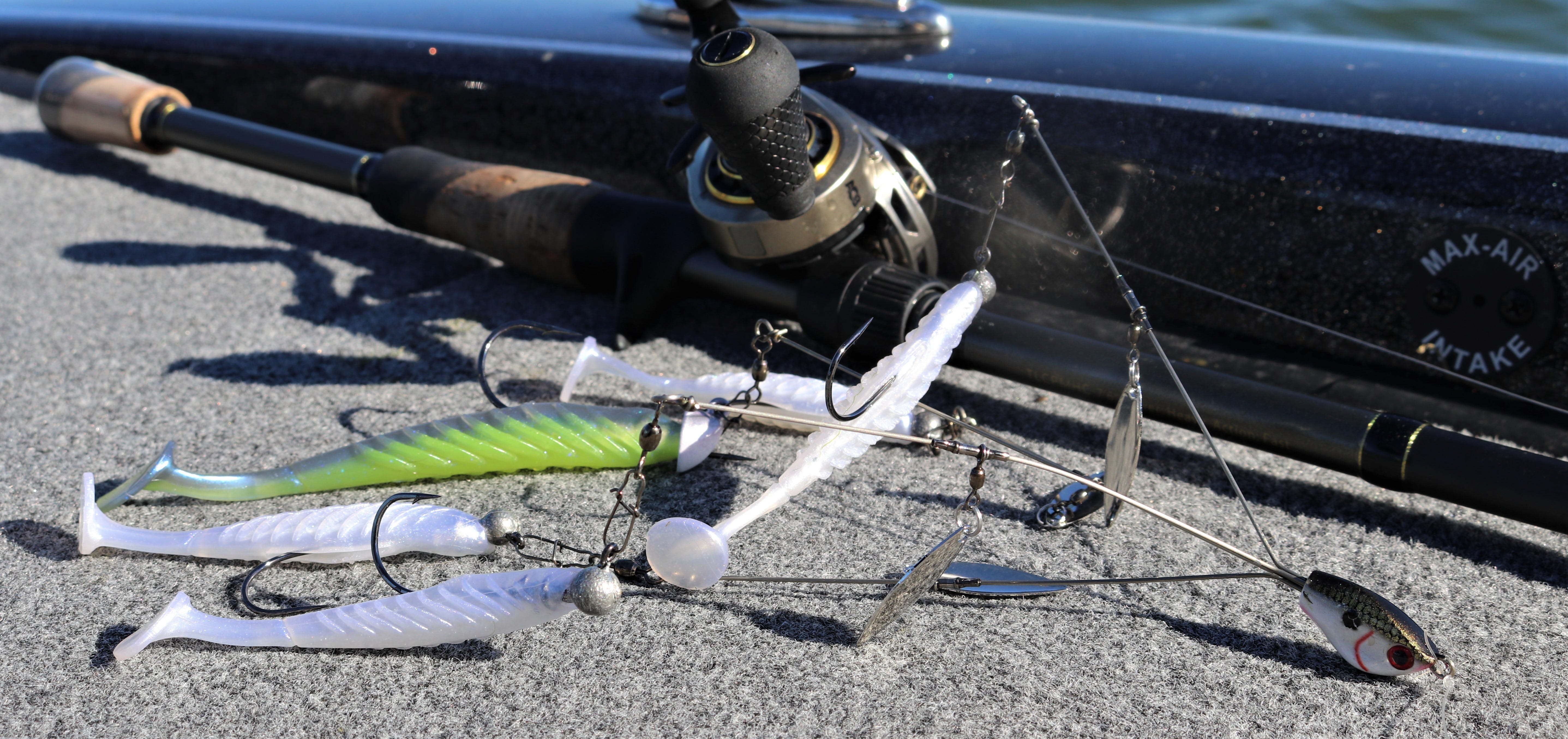 YUMbrella rig with Pulse swimbaits