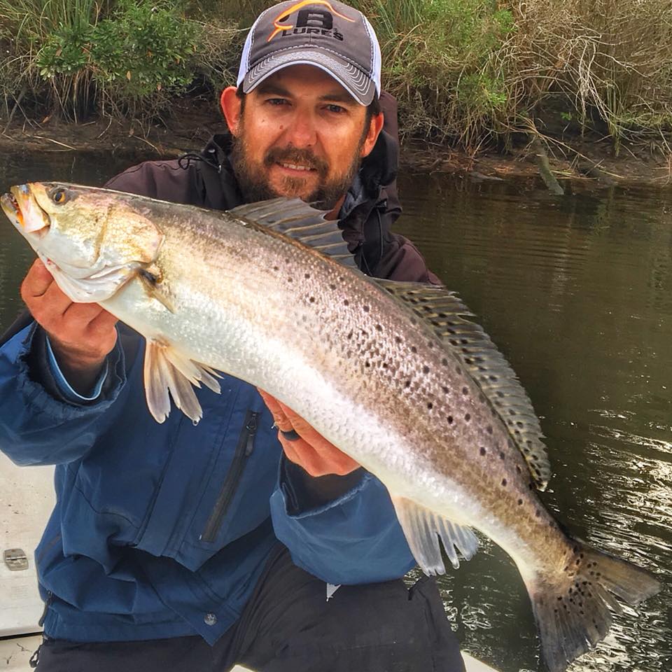 Patric Garmeson with Speckled Trout