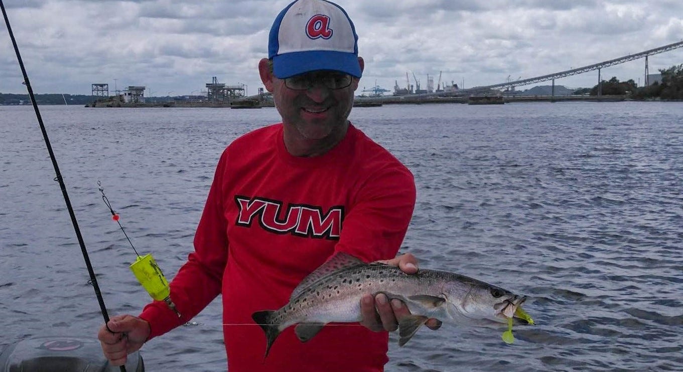 spotted seatrout on popping cork