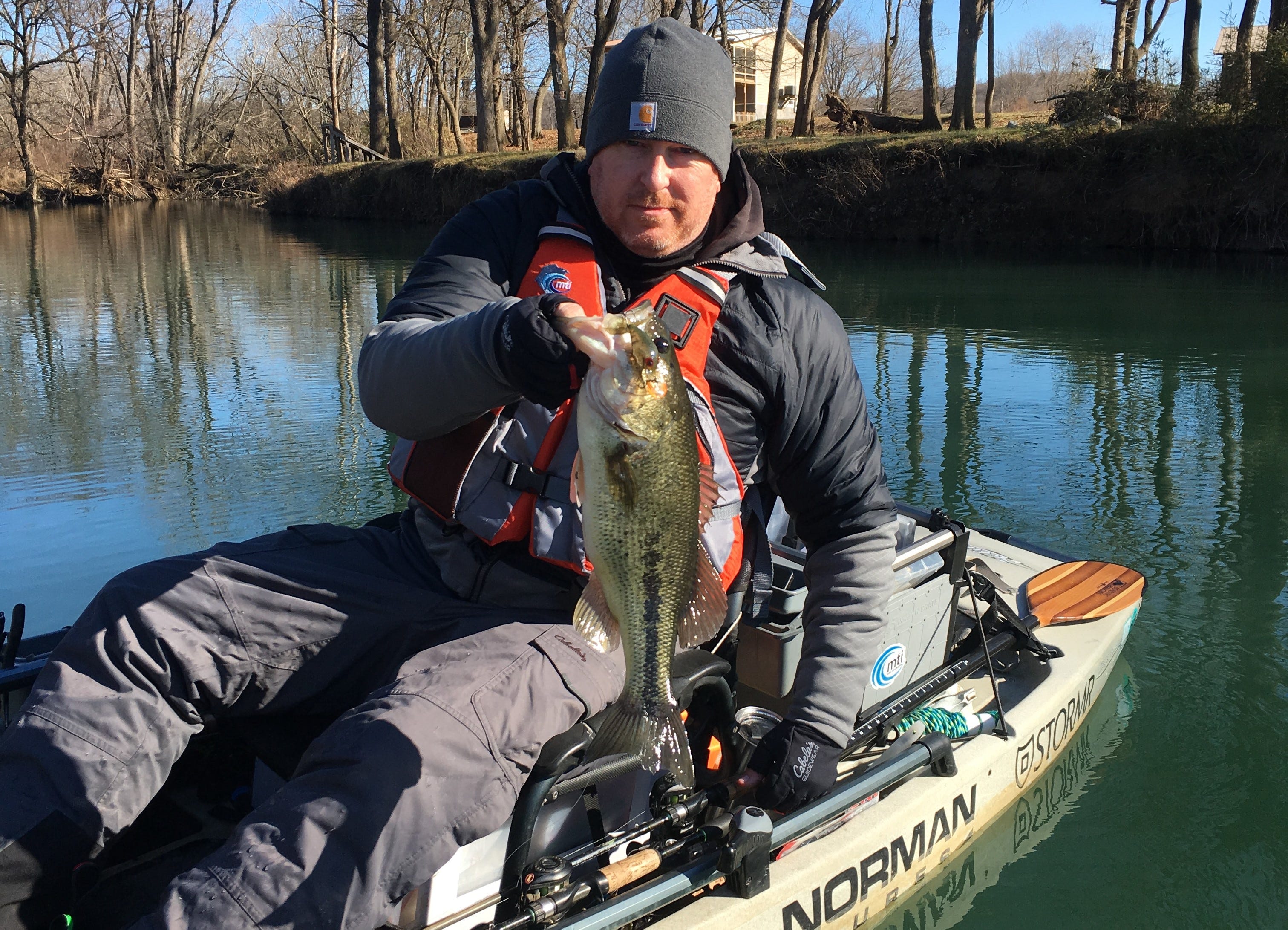 Kayak Fishing Tips for Late Winter Bass in Rivers