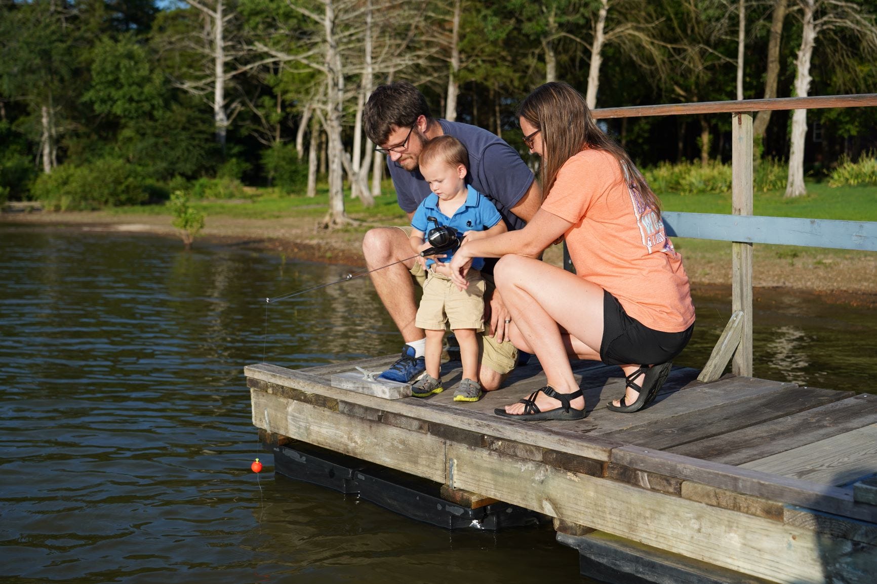 Family fishing