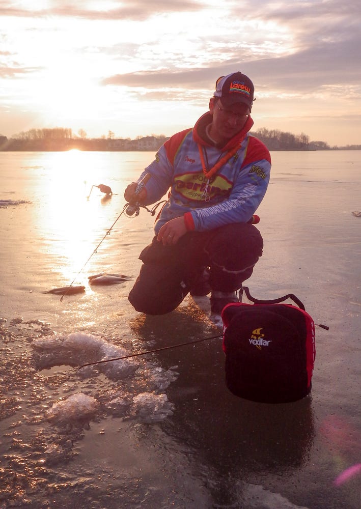 Doug Sikora ice fishing