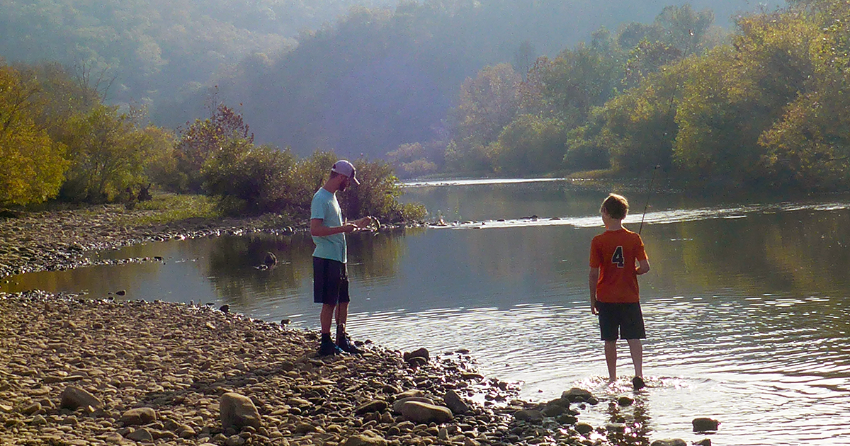 creek wade fishing