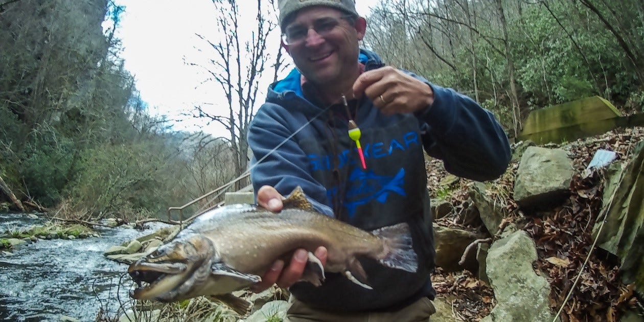 brook trout on float rig