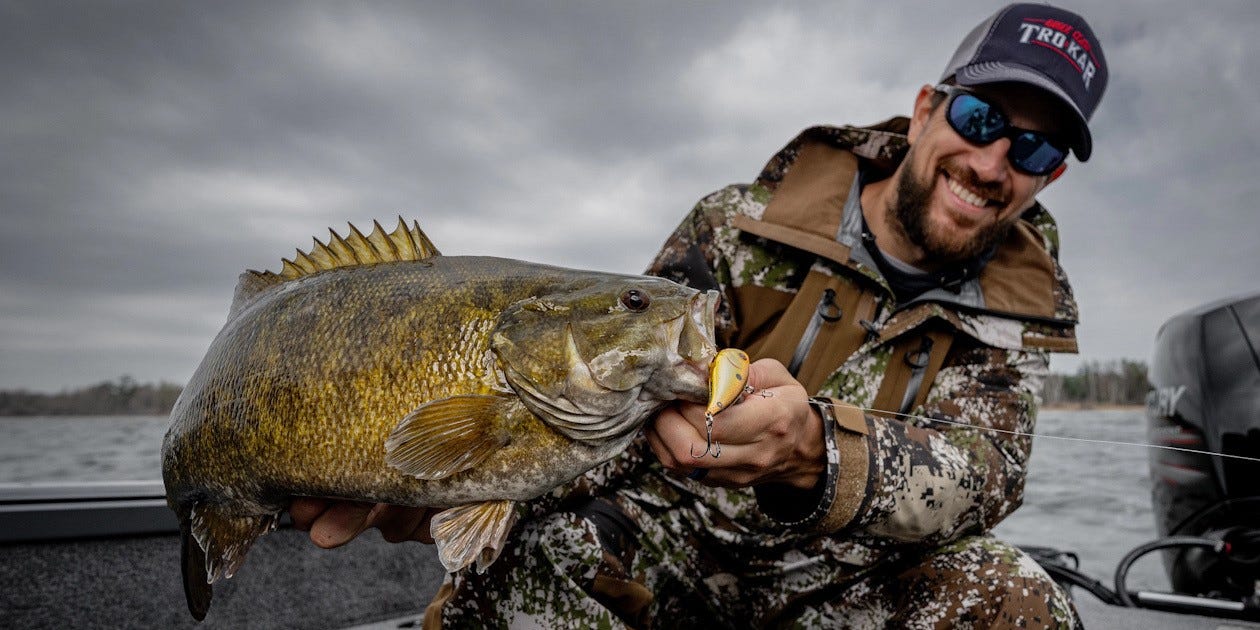 smallmouth bass on lipless crankbait