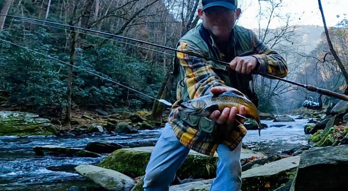 trout caught on trout spoon