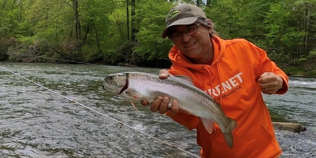 bank fishing rainbow trout