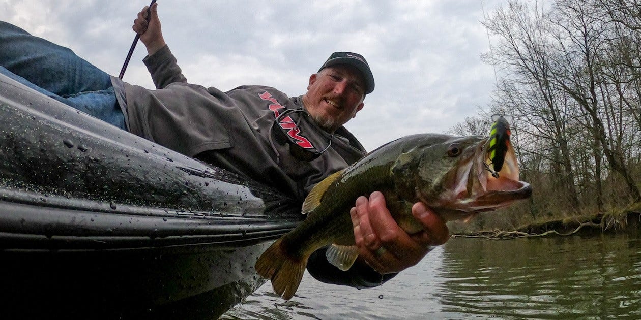 largemouth bass on crankbait