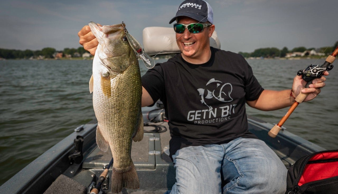 largemouth bass on deep crankbait