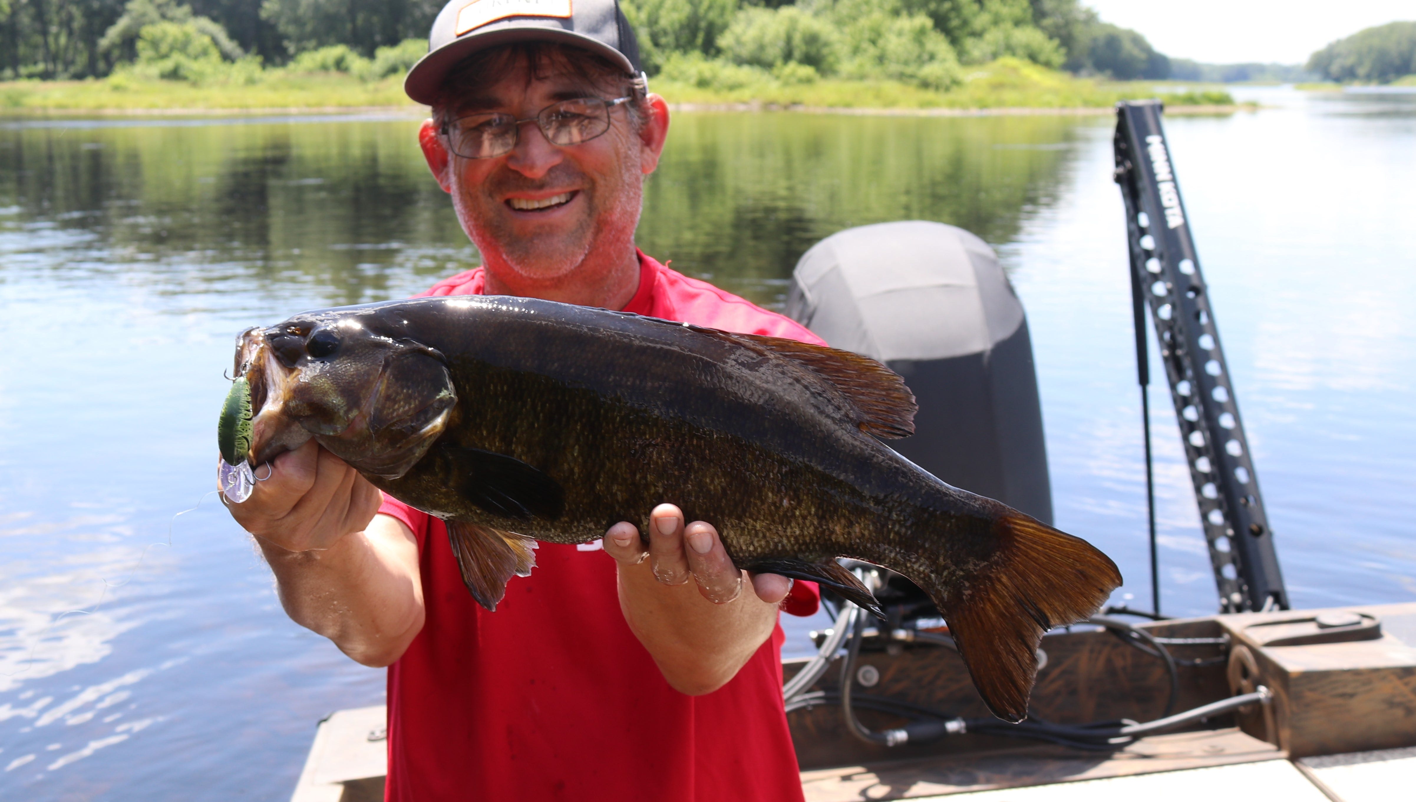 river smallmouth on Bomber crankbait