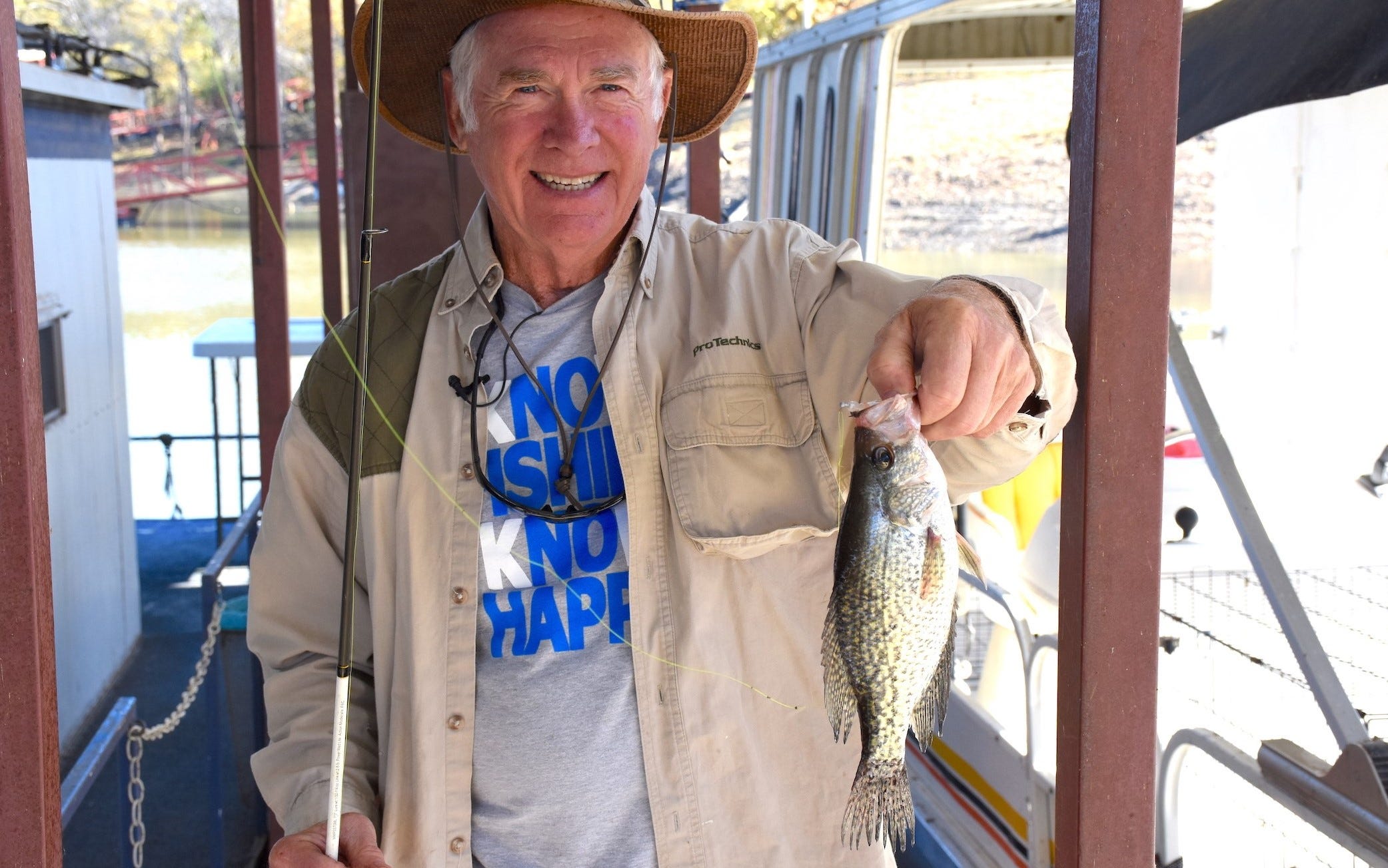 Angler with Crappie